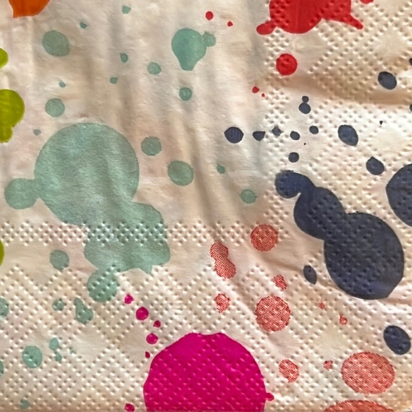 bright “paint drip” party napkins-cocktail size-3 packs of 20 each-NWT - Picture 3 of 6